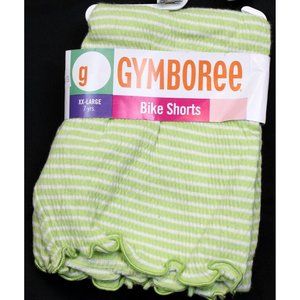 NEW 2002 Gymboree Strawberry Fields Bikes Shorts sz 7 Green Stripes Lettuce Edge
